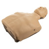 a training manikin of a male head and torso laid down for cpr training