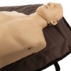 brayden im13 red cpr manikin lying flat on a dark mat with red illumination showing upper torso and head