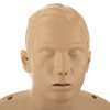 Top view of brayden im13 red cpr manikin with red illumination showing the head and shoulders