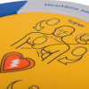 a close up image of the pad placement pictorial on the front of the device