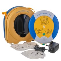 Heartsine 360P Trainer Unit heartsine 360p trainer unit with case, electrode pads and power adapter shown as contents of the pack