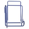 side view of blue metal heartsine samaritan pad defibrillator wall bracket