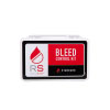 a rectangular white hard plastic case with the words bleed control standard written on the front