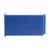a rear shot of a blue lithium battery there are no visible markings or wording