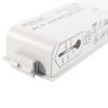 a close up of a white rectangular battery with a picture showing a thermometer to show the optimal storage temperature of the lithium battery 