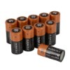 zoll aed plus battery pack showing nine Duracell lithium batteries with one lying down displaying expiry date
