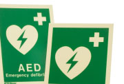 glow-in-the-dark Defibrillator Signs