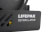 A close-up of a dark grey defibrillator wall bracket