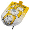 A set of white and yellow replacement defibrillator electrode pads