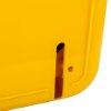 Close-up of connection on yellow polycarbonate outdoor defibrillator cabinet heating light