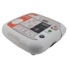 An artistic image of a white defibrillator with green markings