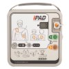 front view of ipad spr semi auto defibrillator showing buttons and illustrated instructions on the device surface