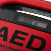 A close-up of the LCD screen showing the battery level indicator