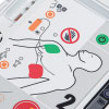 A close-up of the user instructions and power button
