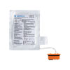 White replacement defibrillator pads with an orange connector