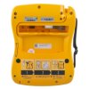 Back view of defibtech lifeline view semi automatic defibillator showing labels and instructions