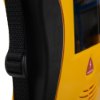 Closeup of the strap on the defibtech lifeline view semi automatic defibillator showing texture and buckle details