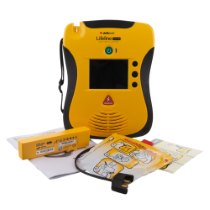 Defibtech Lifeline View Semi Automatic Defibillator defibtech lifeline view semi automatic defibillator with battery, electrode pads, instructions and packaging displayed