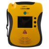 Front view of the defibtech lifeline view semi automatic defibillator showing its screen and control buttons