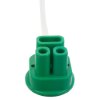 Green connector part of the ipad nfk200 dual adult paediatric electrode pads with white cable attached