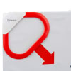 a close up shot of the expiration date of the pads and the red pull tab for deploying the electrodes in an emergency