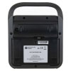 a back view of the physio-control lifepak cr2 trainer unit in black with a barcode and product label stating not for patient use