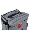 a top view of the grey bag showing the black rubberised grip handle