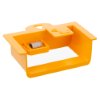 Bright orange discharger accessory for physio control lifepak 1000 non rechargeable lithium battery kit showing a rectangular shape with a small metal roller