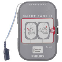 A set of Grey and white replacement defibrillator pads