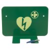 mediana hearton a15 defibrillator wall bracket showing green sign with heart and lightning bolt symbol plus mounting screw and plug