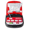 mediana hearton a15 defibrillator semi automatic soft pouch open showing internal components and instructions panel