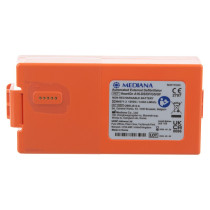 Rmmeda16Bp Mediana Hearton A16 Defibrillator Battery Pack Front orange rectangular block battery with a white sticker on the front showing the manufacturers name and the CE marking