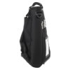Side view of black mediana hearton a16 defibrillator soft carry case with handle and pocket