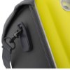 Close-up of the strap clip on the zoll aed 3 carry case showing the attachment point on the grey fabric section