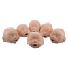 a set of 6 replacement plastic faces for a resuscitation training manikin