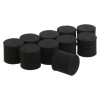 10 black cylinders approx 1 inch high to simulate a foreign object when doing first aid training