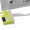 green connector plug for the zoll aed plus cprd padz close up