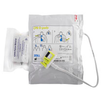 A front shot of the Zoll AED Plus CPR-D Padz complete with CPR Face shield, also showing the connector