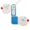 zoll aed plus cpr d padz electrodes showing three adhesive pads with instructional diagrams on a white background