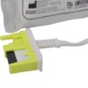 Close up of the connector on zoll aed plus cprd padz defibrillator pads with part of the packaging visible