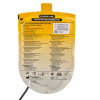 A back image of the Defibtech Lifeline AED & Auto Adult defibrillator pads in a yellow and orange shield shaped packet showing all technical data for the electrodes