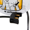 a close up shot of the connector connected to the defibrillator pads compatible with defibtech lifeline AED & Auto adult defibrillator pads