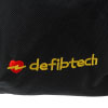 a close up image of the logo defibtech with a red heart with a yellow lightening bolt through the middle