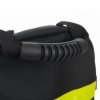 Handle of the defibtech lifeline aed auto defibrillator soft carry case showing textured grip and black fabric