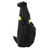 Side view of the defibtech lifeline aed auto defibrillator soft carry case in black with a zip and reflective strip