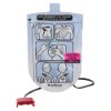 defibtech lifeline paediatric training pads showing front of packaging with illustrated instructions and cable attached