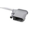 a grey plastic connect block with a white wire attached to it