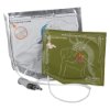 Front view of cardiac science powerheart g5 adult defibrillator pads in their packaging showing instructions