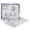 Cardiac Science Powerheart G5 paediatric defibrillator pads showing package with illustrated placement instructions and cable attached