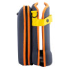 a side view of the premium carry case for the cardiac science powerheart g5 defibrillator with quick release press studs to access the defibrillator quickly in an emergency